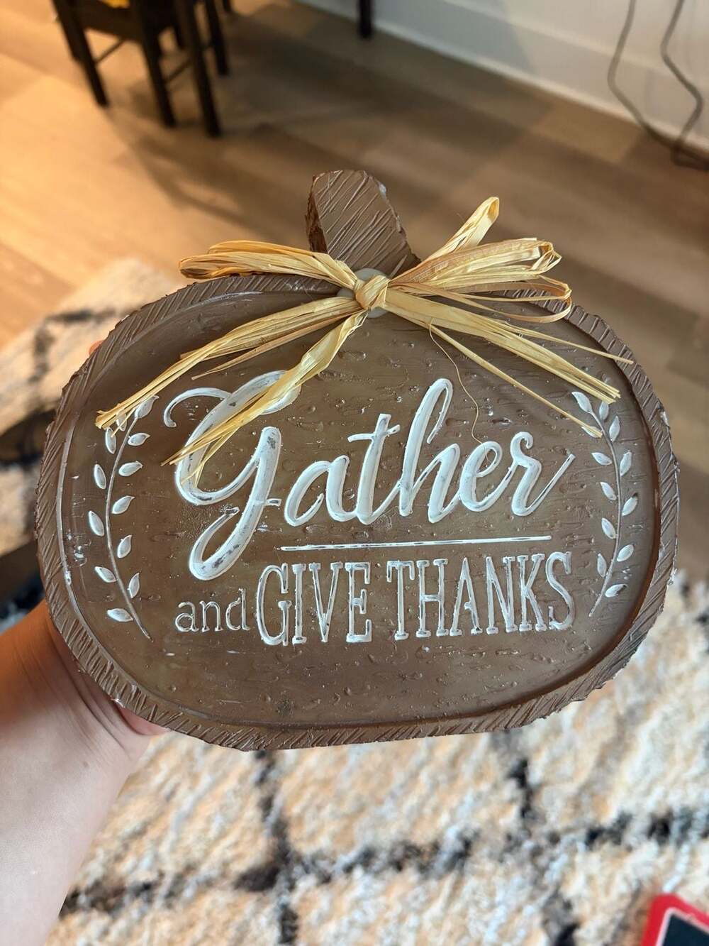Pumpkin Shaped Wood Decor